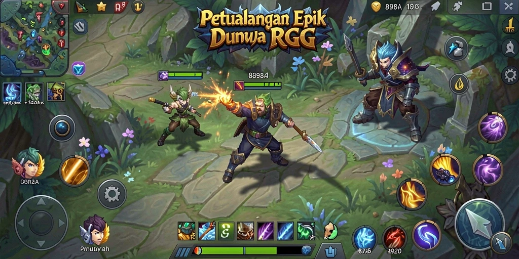 Screenshot gameplay 898A menunjukkan petualangan seru dalam dunia RPG.