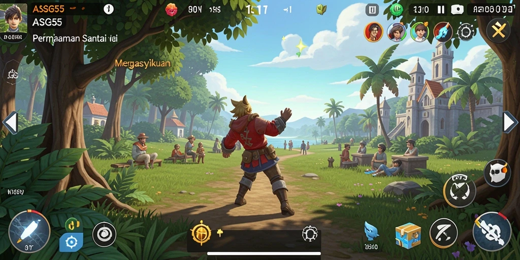 Tampilan gameplay menarik dari ASG55 dengan level yang beragam.
