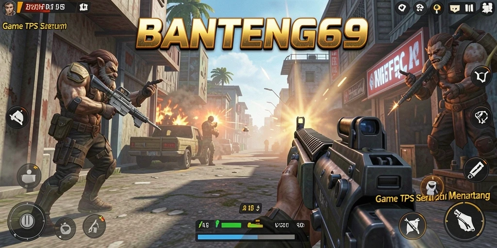 Tangkapan layar menampilkan aksi seru dalam BANTENG69.