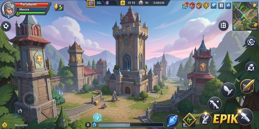 Tampilan gameplay seru di <strong>F32</strong> yang menghadirkan pertempuran Tower Defense.