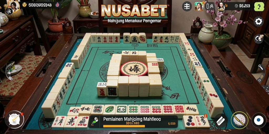 Screenshot permainan NUSABET dengan tampilan Mahjong yang menarik.